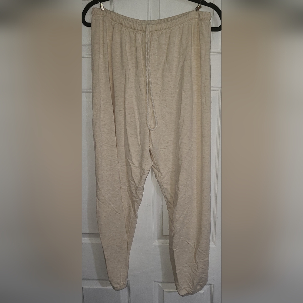 Aerie boyfriend sweatpants cream large